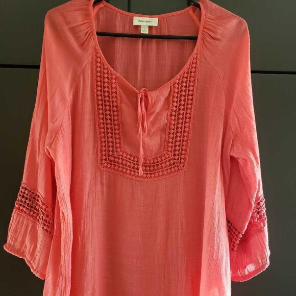 Women's Pink Boho Top - Picture 5 of 5